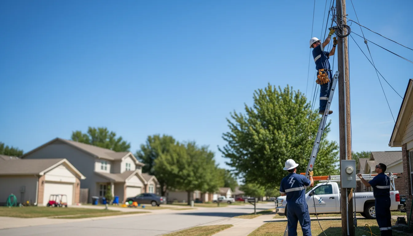 Residential electrician providing installation services in Eakly, OK